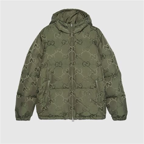 veste gucci verte|Jumbo GG canvas down vest in green .